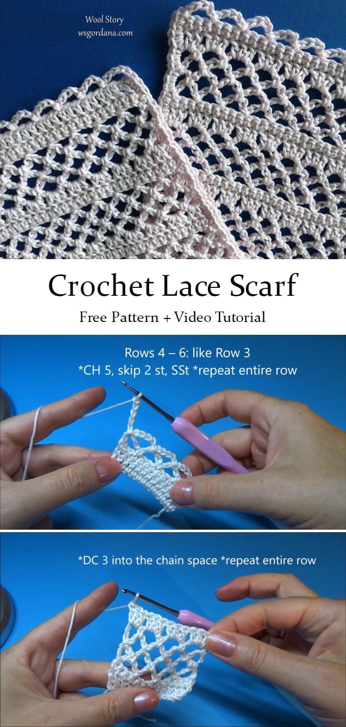Lace Scarf Crochet Pattern For Beginners